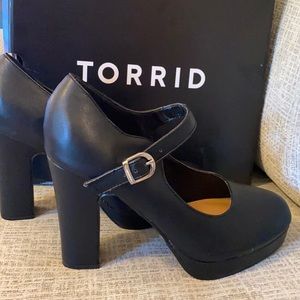 4 inch Black Torrid Mary Janes